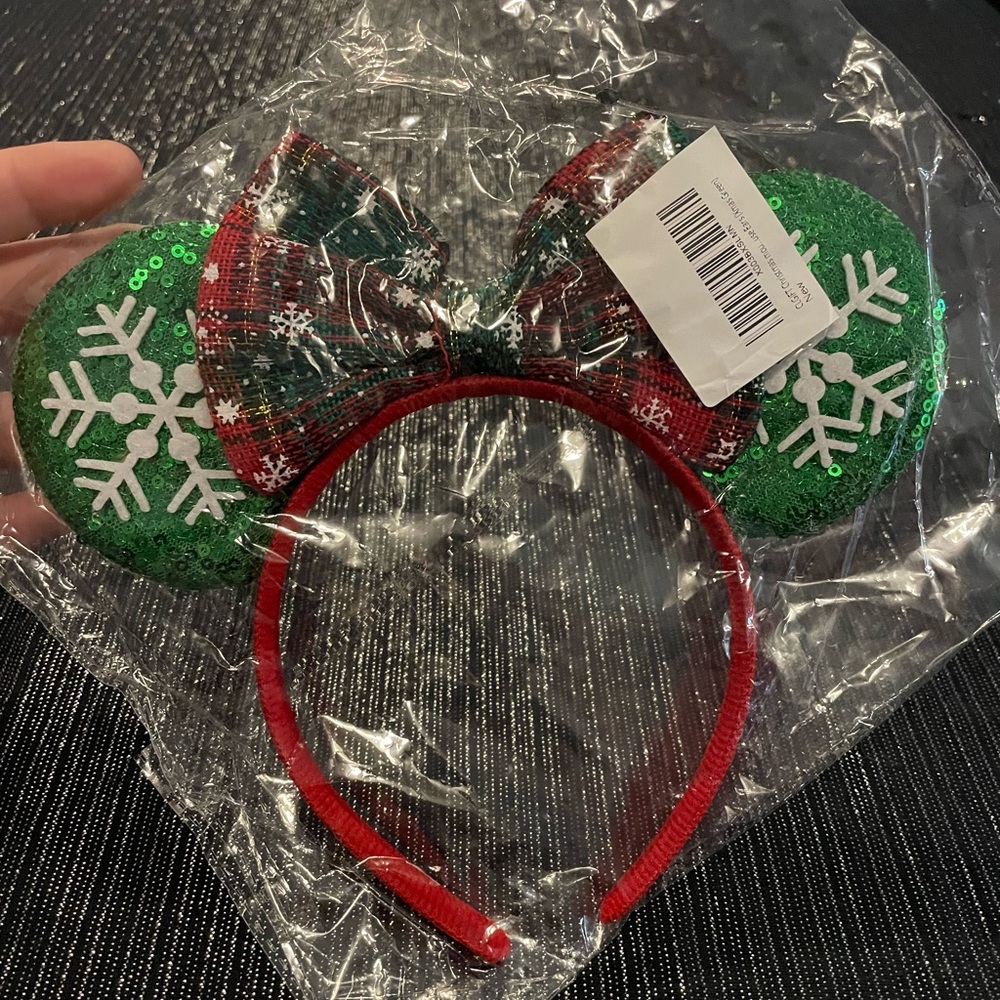 Christmas Mickey Mouse Ears NWT